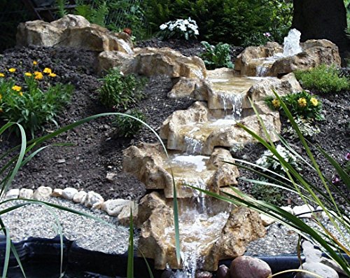 Wasserkaskaden Wasserfall Weser Verlängerung Fels, Beige/Braun, 70 x 55 x 16 cm - 4