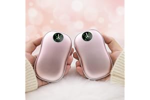 Hand Warmers Rechargeable 2 Pack - Jialexin 5000mAh*2 Large Hand Warmer Reusable- Electric Handwarmers Reusable Portable for Raynauds, Golf,Outdoor etc. Idea Tech Gifts for Men, Women