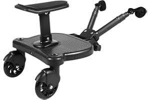 DSYOGX Buggyboard mit Sitz Kinderwagen Trittbrett Buggy Board Exclusiv für 3-7 Jahre alte Kinder, mit einer maximalen Belastung von 25KG