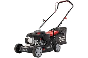 Scheppach Tondeuse à Gazon Thermique MP132-40 | 3,4 CV | Largeur de Coupe 40 cm | Réglage Hauteur de Coupe sur 3 Positions | Panier de ramassage de 35 litres | Ergonomique | Grandes Roues