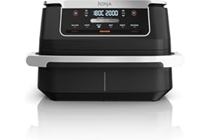 Ninja FlexDrawer Friggitrice ad aria doppio cestello, 6,6 L, 6 in 1, DualZone, divisorio rimovibile, zero olio, arrosto/forno, massima croccantezza, parti lavabili in lavastoviglie, nero, AF550EU