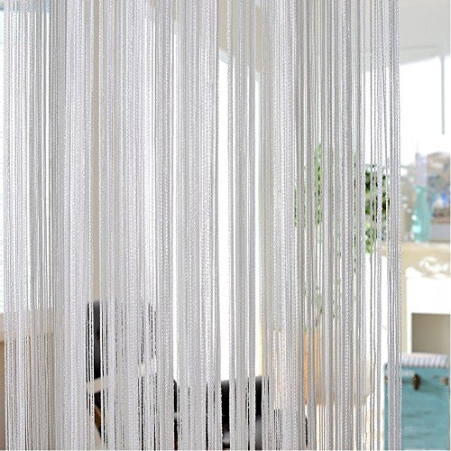 Curtains Blinds Stylish White Silver Plastic Beaded Curtain