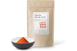‎DIREKT VOM FELD Direkt vom Feld® Paprika Tap de Cortí |Das fruchtig-süße Geheimnis der Insel | Gewürze und Kräuter | nachhaltiger Anbau | BIO, gemahlen | 100g Nachfüllpackung