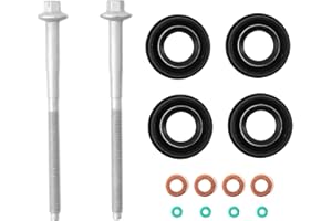 MaxAwe Fuel Injector Seals Kit, Injector Seal Washer O-Ring and Injector Bolts Kit (Set of 14 pcs) for Transit MK7 2.2 2.4 3.2 TDCI