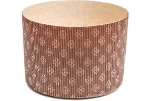 Ecopack Molde para panettone alto rígido con onda externa de 750 g, apto para horno hasta 220 °C, paquete de 10 unidades