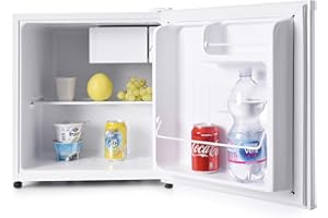 Melchioni ARTIC47LT Mini réfrigérateur Silencieux, Congélateur intégré, Réfrigérateur à boissons, Compresseur et Freezer, 47 Litres, Blanc