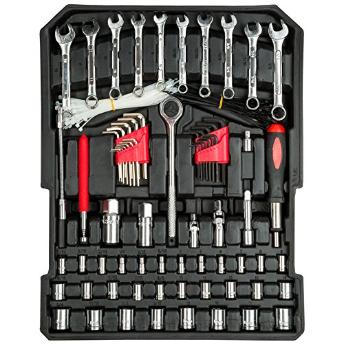 TecTake 377 teiliger Werkzeugkoffer mit Werkzeug bestückt | 3 Schubladen | 37x16x98 cm - 4