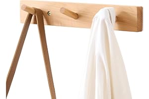 TREOAKWIS Wood Coat Rack Wall Mount, Wooden Coat Hooks with 3 Hooks Wall Hanger for Hanging Hat Jacket Purse Entryway, Bathroom, Bedroom (11.8 Inches / 30 cm)