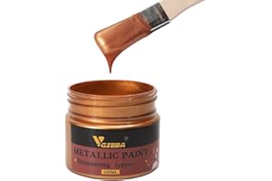 VGSEBA Vernice acrilica metallizzata, atossica, non sbiadisce, 100 ml, per arte, pittura, artigianato, ideale per tela, legno, argilla, tessuto, ceramica