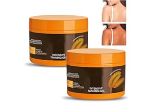 Asheyya 2PCS Intensive Tanning Gel, Natural Brown Tan Enhancer, Tanning Butter for Outdoor Sunbed