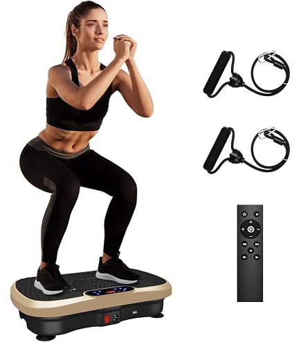 Plateforme Vibrante JUPPLIES - 5 Modes + Bandes élastiques - Bluetooth, Télécommande - Perte De Poids Et Récupération - 6