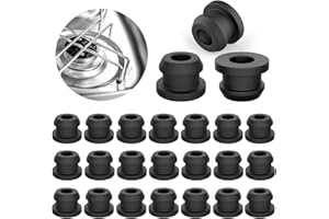 Beatific 24 gomme portavaso in gomma, piedini in gomma compatibili per aste da 5 mm, piedini in gomma per protezione contro ruggine, accessori per camper nero