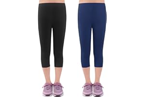 L&K-II Kinder Mädchen Leggings 3/4 Mädchen Hose Capri-Hose aus Baumwolle Schulkleidung Alter 4–18 Jahre 2723
