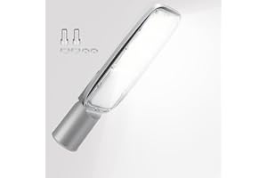 RIGIDON Réverbère Extérieur à LED, 50W 4052 Lumens Réverbère LED étanche Pour Rue, Cour, Parking, Jardin, Garage, Terrasses, Parcs, Allées éclairage Public, Projecteur Exterieur Blanc Froid 6000K