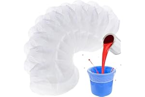 Qaestuan Filtro de Pintura de 10 Piezas con Apertura Superior Elástica, Filtro de Malla Fina Reutilizable de 1 Galón, Bolsa de Malla de Filtración para Filtrar Pintura, Gasolina, Combustible, Blanco