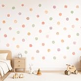 Set of 72 Children's Decorative Vinyl Wall Stickers &ndash; Watercolor Polka Dots for Baby, Boy or Girl Room Decoration &ndash; Children'