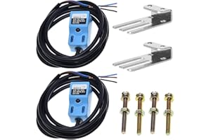 Youmile 2PCS DC 6-36V Inductive Proximity Sensor Switch SN04-N 300mA 4mm Auto Leveling Sensor NPN NO Three Wire Proximity Switch with 2PCS Bracket