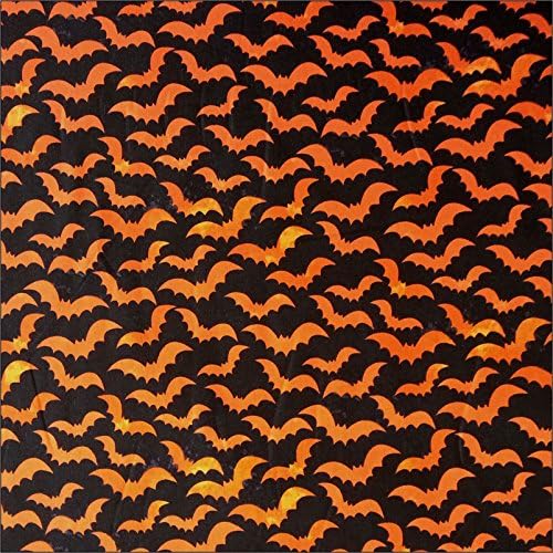 Windham Fabric Eat Drink &amp; Be Scary Mottled Bats Cotton Fabric for Hallloween, Buy by the Half Metre