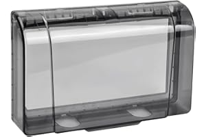 Roseyan Transparent Black Steckdosenabdeckung, Wandschalter-Steckdose Abdeckungen, Wasserdichte Schalter Stecker Box, Babysicherheitsbuchse Deckabdeckkasten(Doppelt)