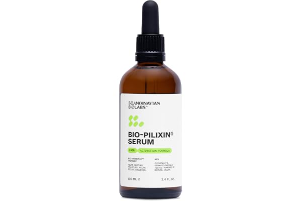 Scandinavian Biolabs Bio-Pilixin® Sérum Homme – réduit la chute due à la casse, soutient la densité capillaire, technologie à cellules souches végétales, testé cliniquement, 100 ml