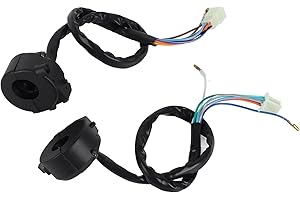 JIULAN Yctze moto interrupteur de commande de guidon étanche Waterproof 1 paire étanche moto interrupteur de commande de guidon gauche et droitepourllave de luces moto,commutateur clignotant moto motorcycle