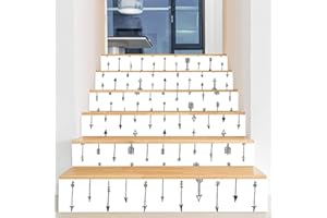 HADAIZI Stickers Escalier 3D Blanc Auto-adhésifs Étanche Amovible pour Escaliers Salle de Bains Cuisine DIY Décor À La Maison