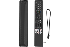 FTRONGRT Cover Compatibile con TCL RC833A, Ultrasottile e Leggero, Anticollisione Custodia Protettiva per Telecomando in Silicone. Nero