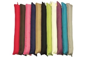 BRITISH HOME BEDDING Nights Online Fabric Draught Excluder, Plain Coloured Effective Insulation Energy Saver (Purple)