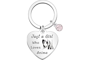 WTOPP Anime Girl Gifts for Teen Girls - Funny Keyring - Just A Girl Who Loves Anime - Lover Gift for Women and Girls