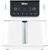 Ninja MAX PRO Oil-Free Air Fryer, 6.2L, White | Large Square Drawer, Roasting, Baking, Family, Digital, Non-Stick and Dishwas