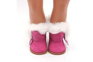Uteruik 1 paire de chaussures de poupée, bottes en velours, pour poupée de 46 cm