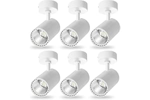 Bravsekai 6 confezioni di faretti da soffitto extra-luminosi da 25 W regolabili a 90 gradi, proiettore da soffitto antiriflesso, faretto da soffitto a LED da incasso (bianco 6000 K 25 W ad alta