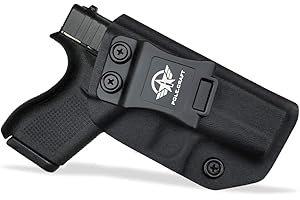 POLE.CRAFT Kydex IWB Holster Custom Fits: Glock 42 Concealed Carry - Inside Waistband Carry Concealed Holster Glock 42 Funda Pistola Case Guns Accessories (Black, Right Hand Draw (IWB))