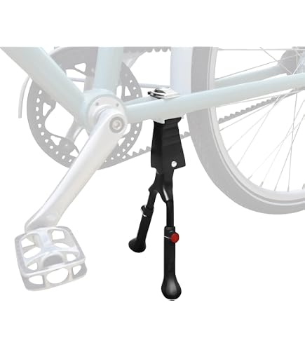 Cavalletto Bicipite Per Bici Ed E-Bike - Supporto Doppia Gamba, Portata 80 Kg, Per Ruote 27-28 Pollici, Nero