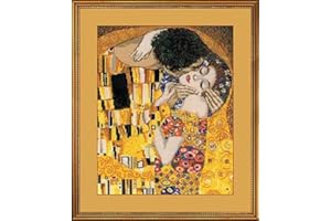 RIOLIS - Il bacio dal dipinto di G. Klimt 1170, Punto croce 30x35cm, Punto croce kit da ricamare, Disegni da ricamare, Embroidery kit, Set punto croce, Kit ricamo punto croce