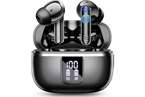 OWMSIC Auriculares Inalambricos, Nuevo Auriculares Bluetooth 5.4 HiFi Estéreo con 4 HD Mic, 38H Cascos Inalambricos con Cancelacion de Ruido ENC, Control Táctil, IPX7 lmpermeable Auriculares Ajuste Cómodo