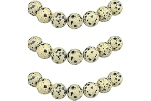 MJDCB 4mm 85 piezas Cuentas de Piedra Piel Leopardo Roja Redondas Sueltas Piedras Semipreciosas Naturales para Hacer Joyas Pulseras Collares
