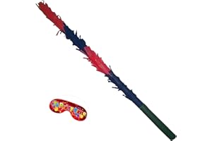 BOOGIE WOOGIE PINATAS Red Black pinata Stick and paper blindfold