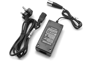 SUNDELY® 24V 2AMP Mobility Scooter Wheelchair Battery Charger for Pride Go Go Elite Traveller Shoprider ActiveCare Lead Acid Battery with 2 Colour Indicator Light Male XLR Connector Plug