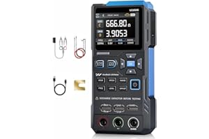 Durashmall LC1020E Digital Bridge LCR ESR Meter Handheld Tester para resistencia capacitancia inductancia medición con 5 frecuencias 3 niveles de prueba (LC1020E Inglés)