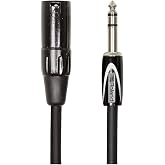 Roland Siyah Seri Ara Bağlantı Kablosu, 1/4 İn&ccedil; TRS - XLR (Erkek), 3 Metre