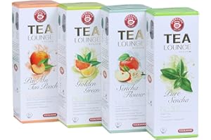 Teekanne Tealounge Kapseln - Grüner Tee Sortiment mit 4 Sorten (32 Kapseln)