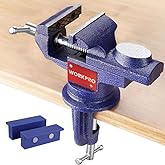 WORKPRO WP233010 65mm 360&deg; D&ouml;ner Tabanlı &Ouml;rsl&uuml; Profesyonel Mini Tezg&acirc;h Mengene