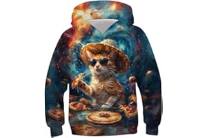 Belovecol Ragazzi Ragazze Felpe con Cappuccio 3D Hoodie Manica Lunga Anni 6-16