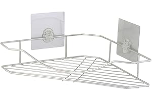 axentia baño de Nivel Estantería Niza de Acero Inoxidable en Plata, Accesorios de baño, baño Accesorio con Dos Pegatinas para fijación, Capacidad de Carga de 5 kg