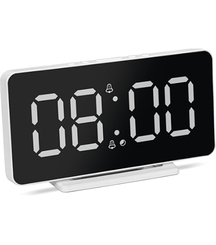 Réveil Metronic XL2 Double Alarme - Grand Affichage LED Réglable, Fonction Snooze, Sauvegarde Piles - Pour Chambre