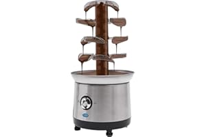 WANWANPER Schokoladenbrunnen, 4-stufiger elektrischer Blatt-Turm Schokoladen-Brunnen Maschine, 1.2L Schokobrunnen für Familienfeiern, Hochzeiten, Geburtstage, Jubiläen, Abschlussfeiern, 150-190W