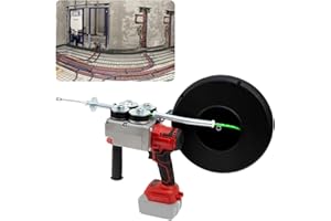JAOGAUS Estrattore Per Cavi Elettrici Senza Fili, Infilacavi da Elettricista per Tubi Nascosti, Macchina per tesare Cavi Automatica, Tiracavo Automatico, per Elettricisti, Cavo da 50 M (Senza Batteria)