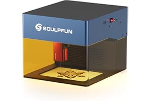 INNCEN iCube Pro 5 W Máquina de grabado láser con filtro de humo, velocidad de grabado de 10000 mm/min, control inalámbrico por aplicación y PC, protección ocular portátil cortadora láser