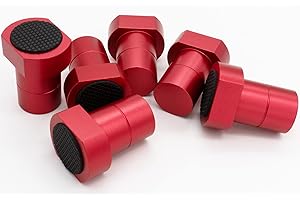 6 Stück Aluminiumlegierung Bankhaken Bank-Hundeklemme Holzbearbeitungstisch Spannbacken Werkbank Positionierung Hobelstopfen Hunde-Klemme Hobelbank Zubehör für 20mm Hundeloch(Rot)